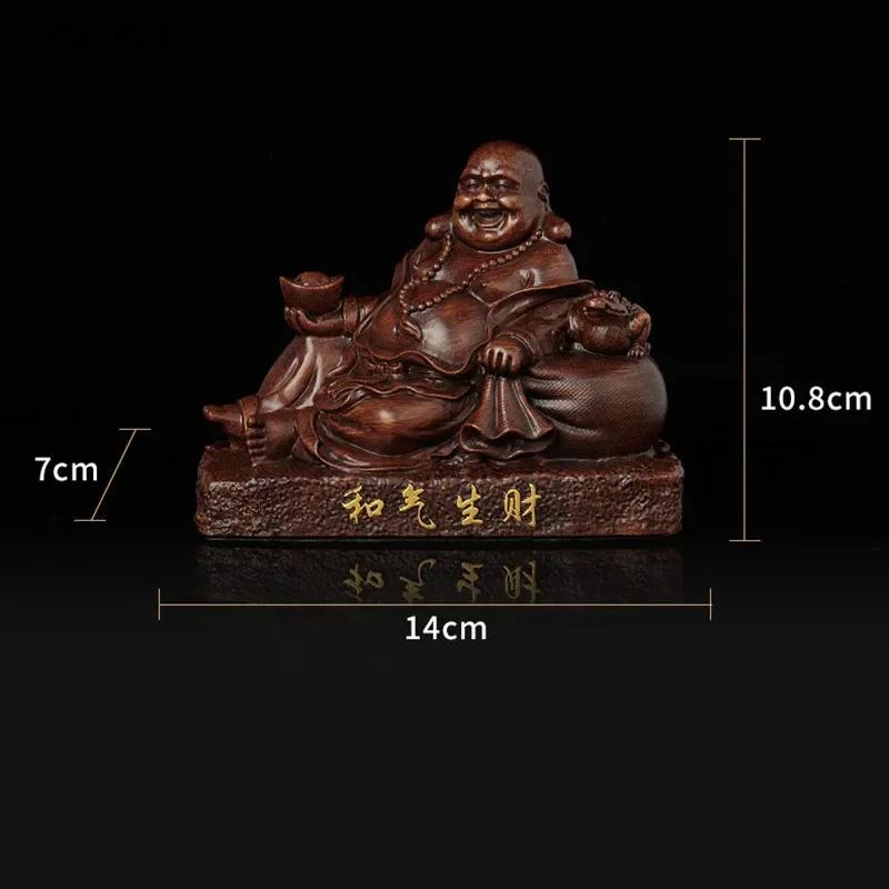 Home Decoration Accessories Resin Handicrafts Car Ornaments The Maitreya Buddha Statue In the Car Attracts Wealth 1pcs Gift