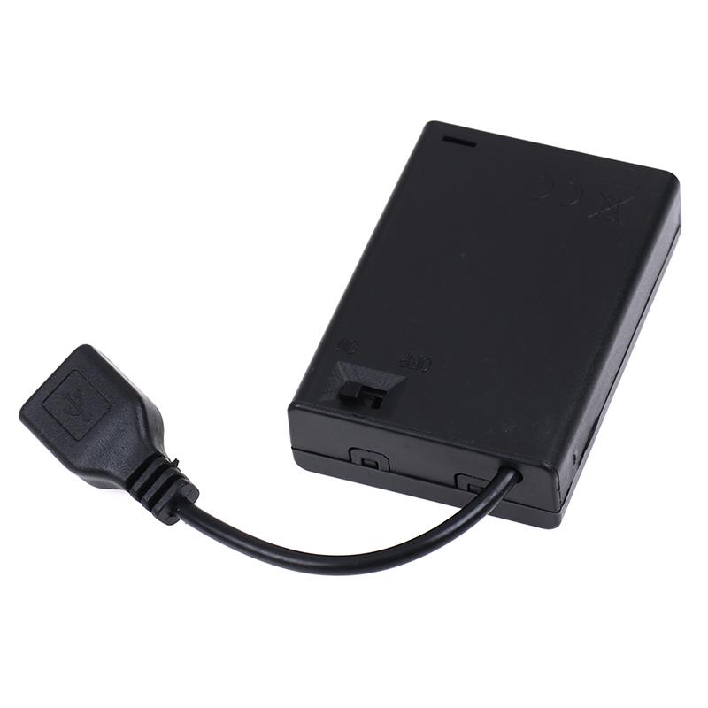 Батарейный ящик 3*Аа с USB-портом для комплекта светодиодного света строительного блока с переключателем