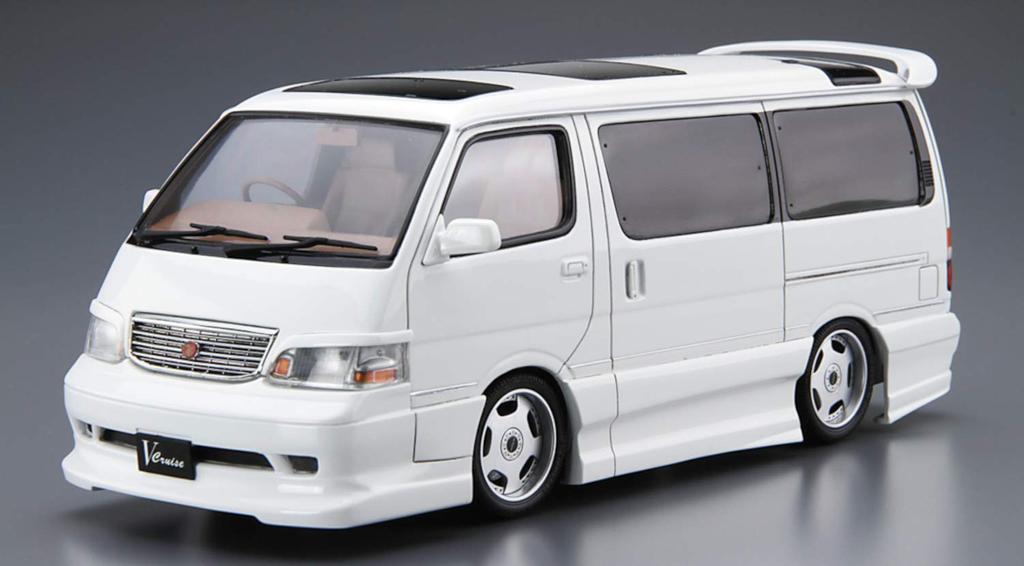 Aoshima Bunka Kyozaisha The Tuned Car Series Toyota Azmax KZH100 Hiace 1999 Plastic Model 1/24 No.25