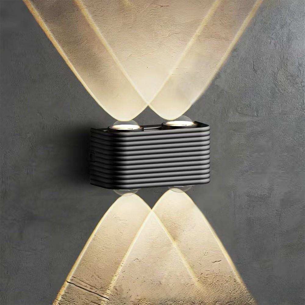 Warm Light LED Wall Sconce Minimalist Design Wash Wall Light Up and Down Light Indoor and Outdoor