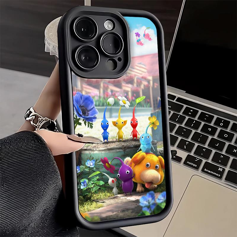 Phone Case for iPhone 17 Air 16E 15 16 Pro Max P-Pikmins Cute Game Cover 14 Plus 13 12 Mini Soft Shell Silicone Fundas