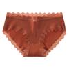 Mid-rise Briefs Thin Breathable Lace Decor Panties for Inner Wear