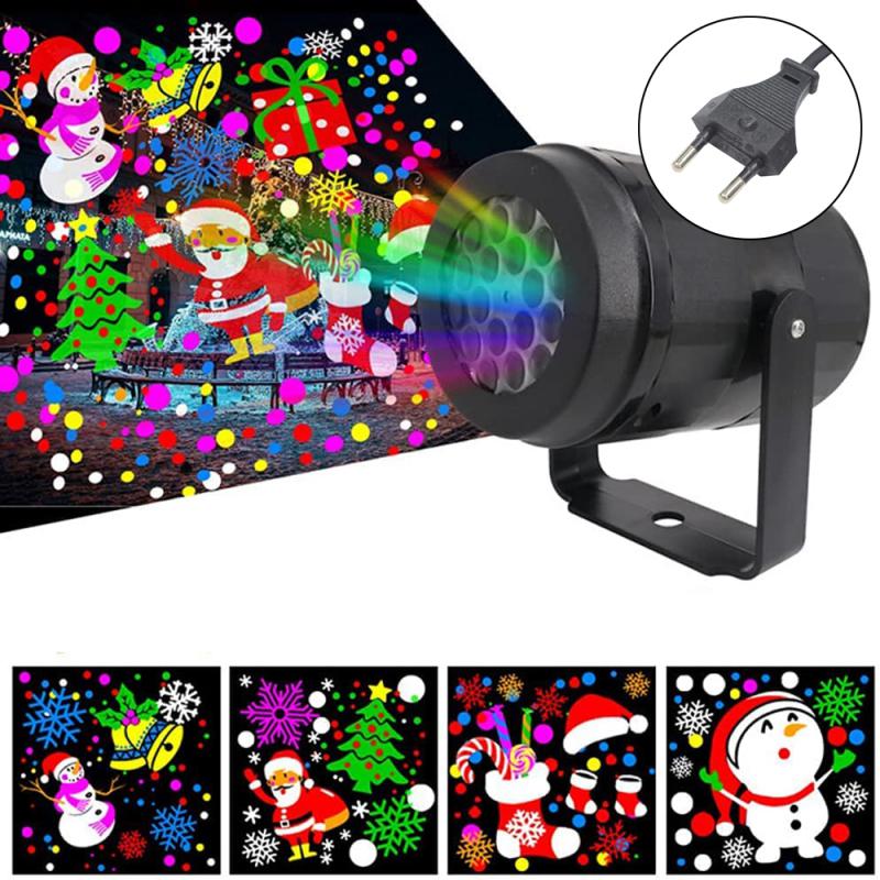Multiple Patterns Christmas Projector Decoration Indoor Lighting LED Laser Projector Snowflake Lamp Party New Year Outdoor Home