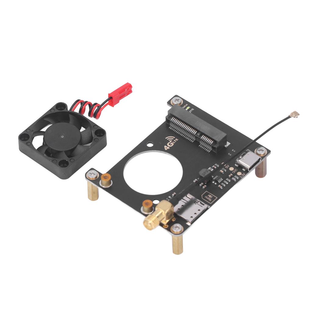 Плата расширения LTE 4G 3G, модуль передачи данных HAT с охлаждающим вентилятором для Raspberry Pi 4B 3B