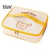 Reinforced Handle Meal Tote Insulated Square Flat Lunch Bag, Thickened Aluminum Foil Lining Box, Compact Carrier for Work Durable Oxford Cartoon Print