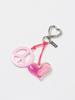usite HEART PEACE FREEDOM KEYRING (BABY PINK)