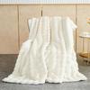 Winter Bed Blanket Thickened Warm Sofa Blanket Solid Color Plush Soft Blanket Double-sided Available Nap Blanket