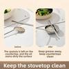 Stove Spatula Ladle Rack Stainless Steel Kitchen Utensil Chopstick Spoon Holder Tray Countertop Dining Table Organizer