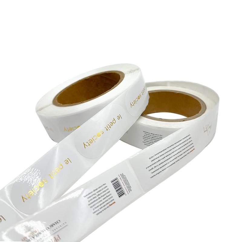Waterproof Durable Adhesive Sticker Coated Paper Labels Round Label Stickers for Food Packaging Roll Labels