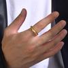 [Rockyu] mobius ring simple ring gold stainless steel ring men's No. 19 Allergy friendly lover anniversary Popularity present fashion accessories