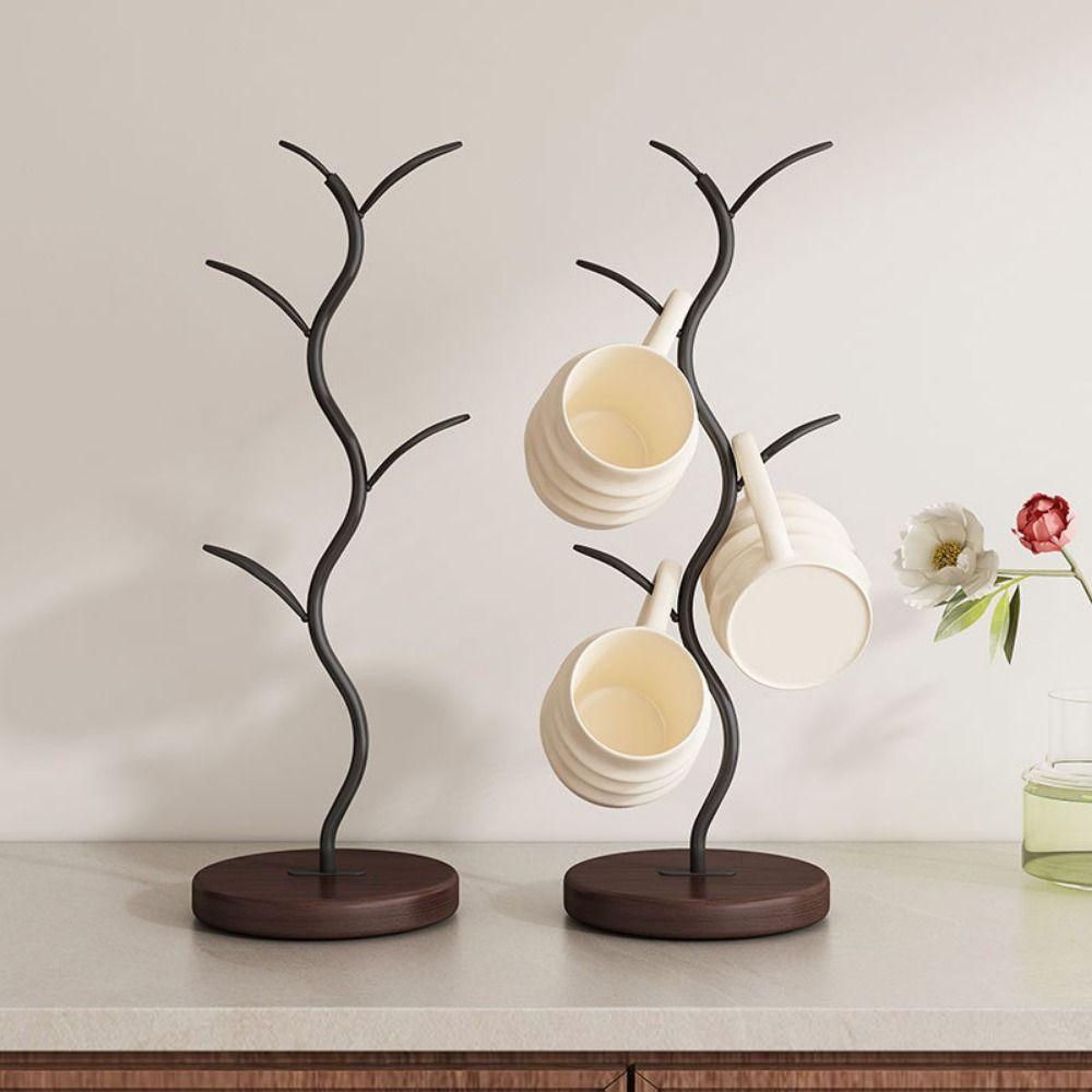 Tree Shape Water Cup Hanger Free-Standing Cup Display Stand Modern Mugs Storage Rack  Bracelets