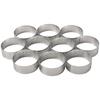 Haskoss 10-Pack 5cm Round Small Tart Pans, Heat-Resistant Stainless Steel Tart Rings, Cake Rings, Cake Molds/Round Cake Baking Tools, Heat-Resistant P
