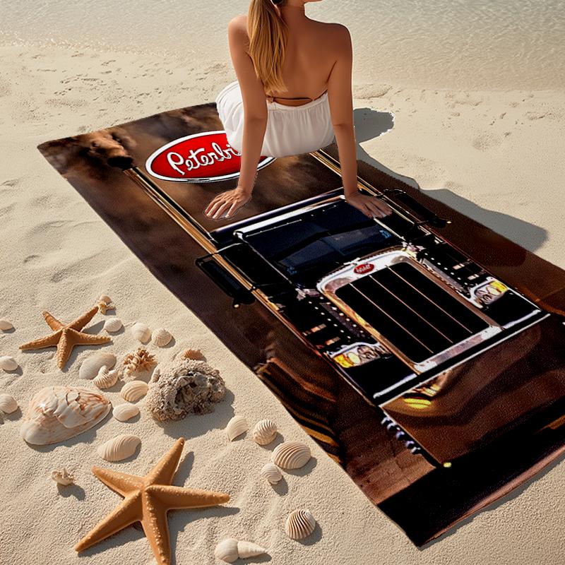 truck Fashion Beach Towel: Ideal for Summer Adventures Soft, absorbent and quick drying suitable for swimming and bathing