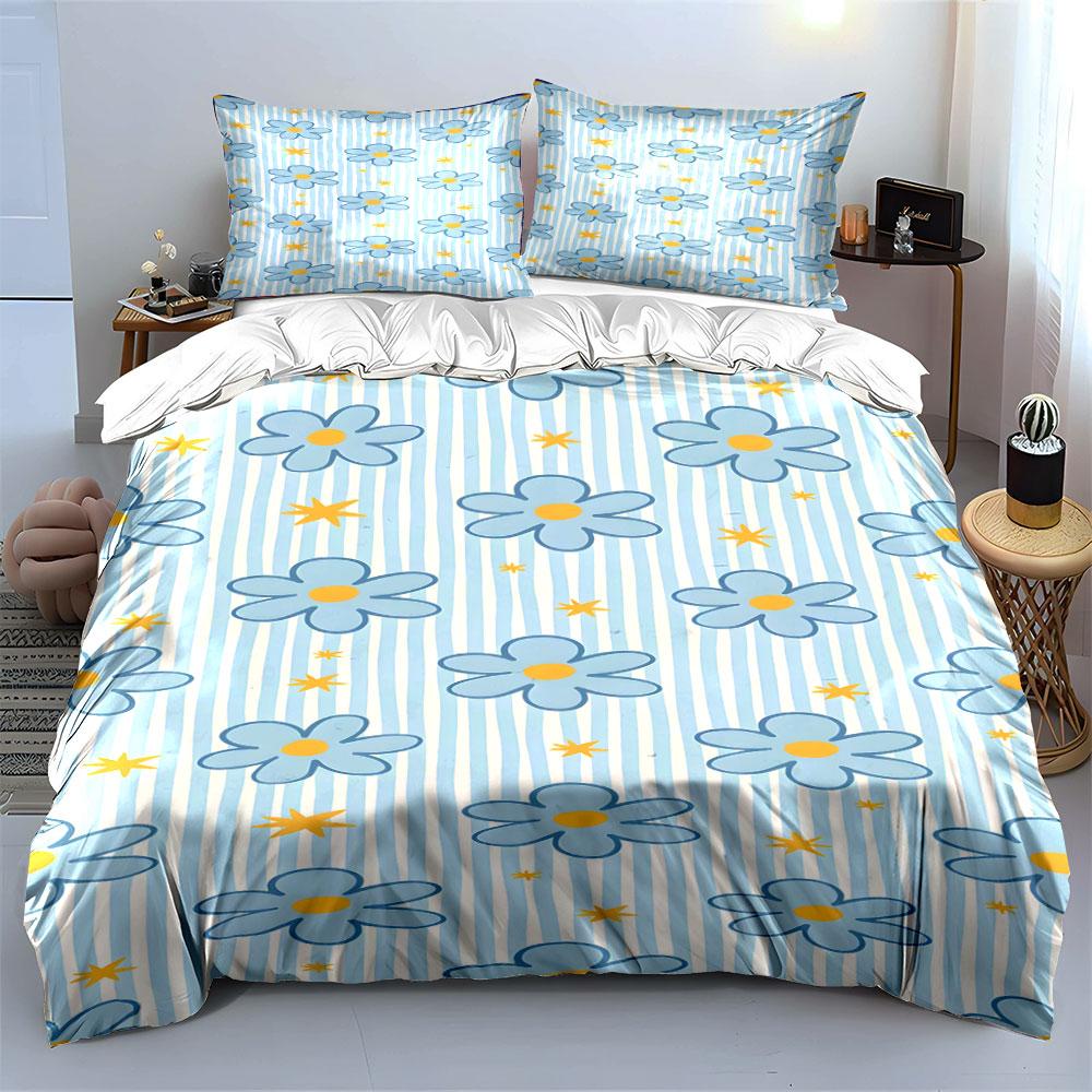 "Whimsical daisy starlight." Bedding sets Duvet covers Pillowcases(1* Duvet Cover 2* Pillowcases without duvet insert)