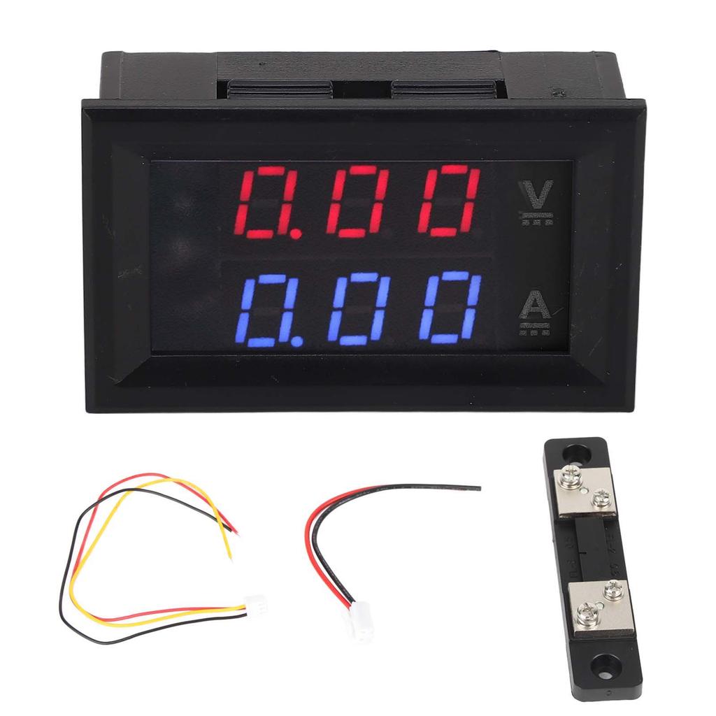 Voltage Current Meter Digital Voltmeter Ammeter Volt Tester Amp Detector LED Amperage Monitor Gauge DC0‑100V 50A with