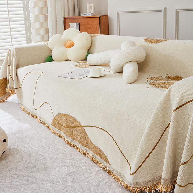 Чехол на диван от царапин кошек, простой современный шенилловый пылезащитный универсальный чехол на подушку сиденья для четырех сезонов, тканевое полотенце-одеяло с полным покрытием