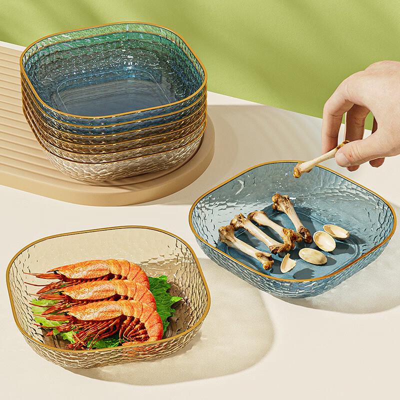 Пластиковые тарелки для закусок и фруктов YIJUK (4-Pack)