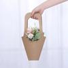 5PCS Paper Bags Handle Kraft Paper Flower Packaging Bag for Gift Floral Arrangements and Presents Wrapping Handbag