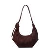 Autumn Large Capacity Retro Soft Leather Pleated Crossbody Shoulder Bag - Fashionable Versatile Dumpling Style