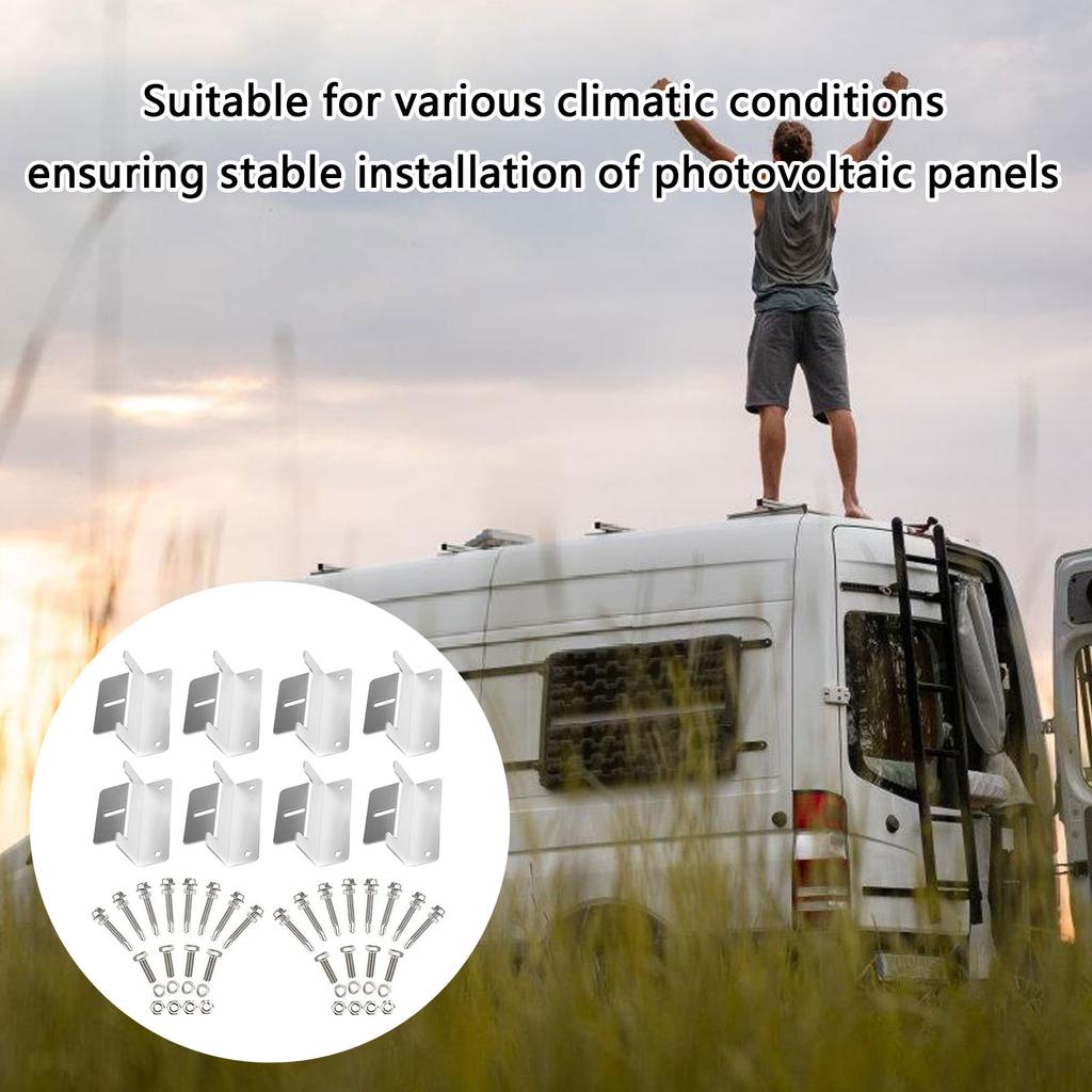 4 шт. Практичный Прочный Монтажный Комплект из Алюминиевого Сплава для Солнечных Панелей Аксессуар для Кемперов и Лодок Автономные Применения