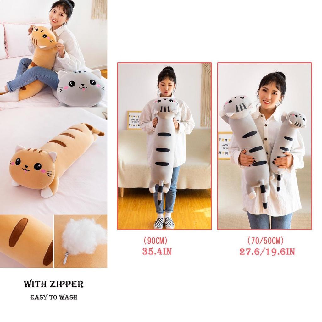 Long Cat Stuffed Animal Doll Cute Birthday Gift Home Decor
