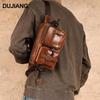 Мужская сумка-кроссбоди из натуральной кожи - Ретро многофункциональная наплечная сумка для повседневного использования на открытом воздухе