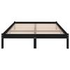 VidaXL Cadre de lit Noir Bois de pin massif 200x200 cm
