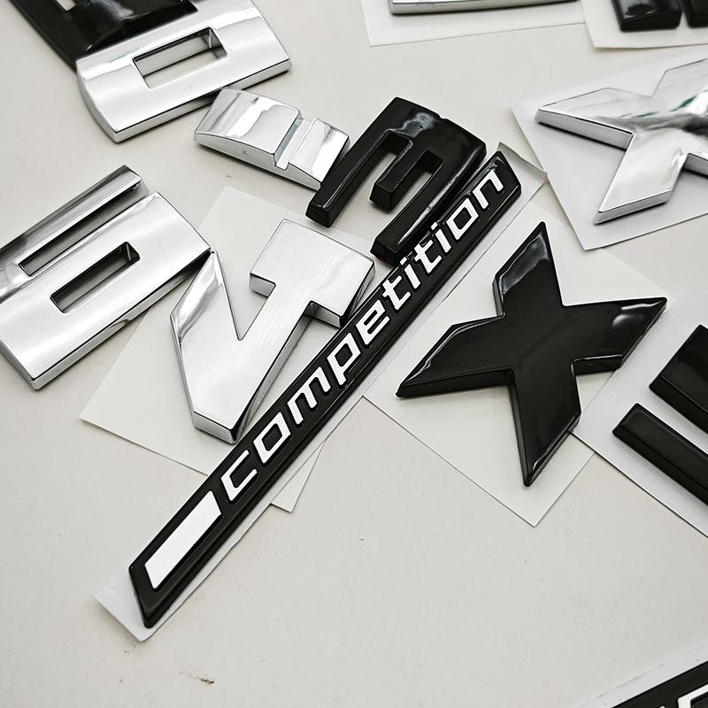 3D ABS Car Sticker M Series Competition Numbers Rear Trunk Emblem Decals For BMW M1 M2 M3 M4 M5 M6 X4M X5M X6M Accessories EJ3