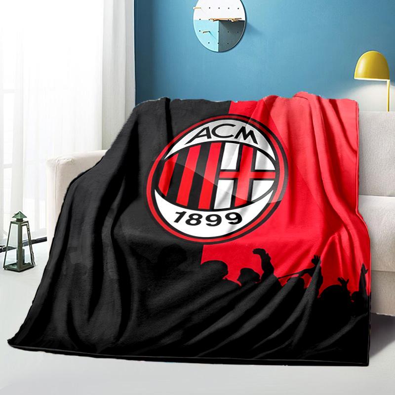 Milan Football club Printed Throws Blanket Soft Flannel Blankets for Couch Bed Gifts for Men Women Picnic blanket Christmas gifts