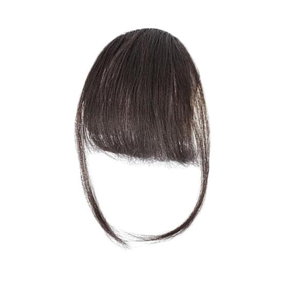 Women Clip-in Bangs Natural Wispy Forehead Hair Extensions Faux French Bangs Girls
