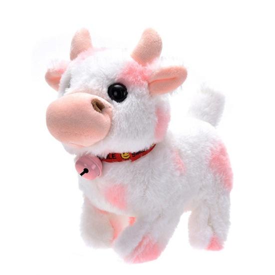 Детская электрическая плюшевая игрушка в виде животного, ходящая, виляющая хвостом, интерактивный слон, овца, корова, панда, плюшевая игрушка, развивающая игрушка-симулятор животного для малышей