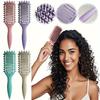 Anti-Static Curly Hair Comb with Massage Nodes - Gentle Detangling & Scalp Massage for Long Hair, Ergonomic Handle, 6 Colors - Home Use & Travel