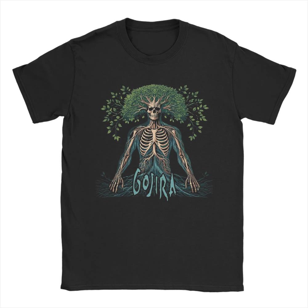Unisex Women Gojiras Rock Metal Band Printed T Shirt Cotton Tops Novelty Short Sleeve O Neck Tees Gift Idea Oversized Tshirts