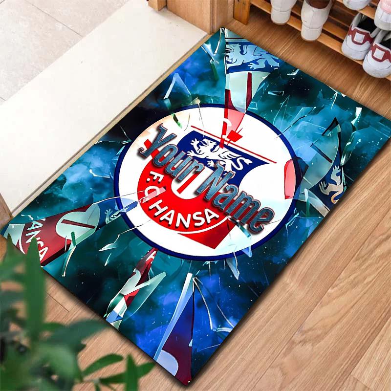 Fc Hans Crest Custom Name Carpet Rug For Living Room Bedroom Home Sofa Decoration Kids Play Nonslip Floor Mat