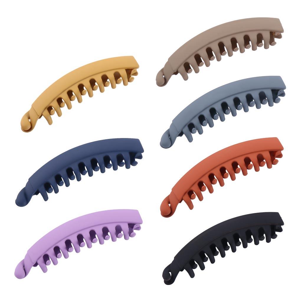Women Gift Frosted Solid Color Hairpins Hair Claws Hair Clips Ponytail Holder Banana Clip