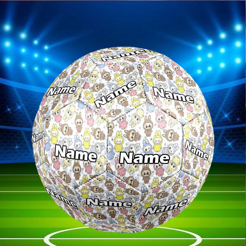 Custom Name Personalized Labubu Print Size 5 Soccer Ball Training & Match Football, for Team, Kicking, Gift for Football Enthusiasts