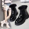 Женские зимние ботинки для снега 2020 года, новые модные стильные высокие ботинки, повседневные женские водонепроницаемые теплые женские высококачественные черные erf65