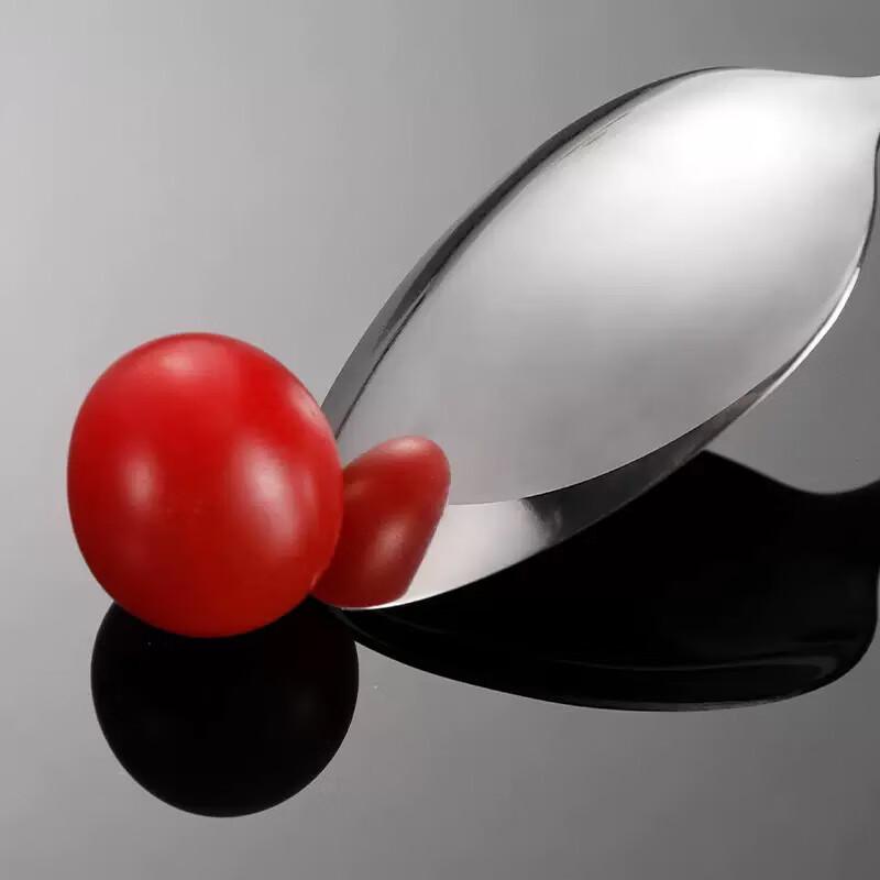 Thickened Stainless Steel Round Dining Spoon