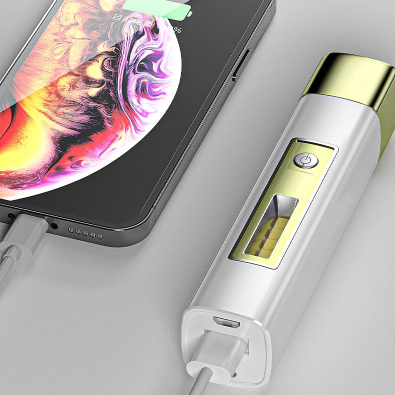 Портативный светодиодный фонарик 4 режима Водонепроницаемый USB Перезаряжаемый фонарик Наружный аварийный светильник Power Bank