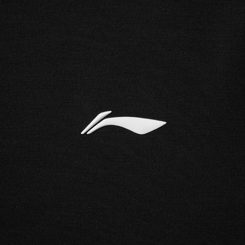 Li-Ning Удобная Универсальная Простая Однотонная Футболка с Круглым Вырезом и Коротким Рукавом Женские Топы Черный ATSV044-1