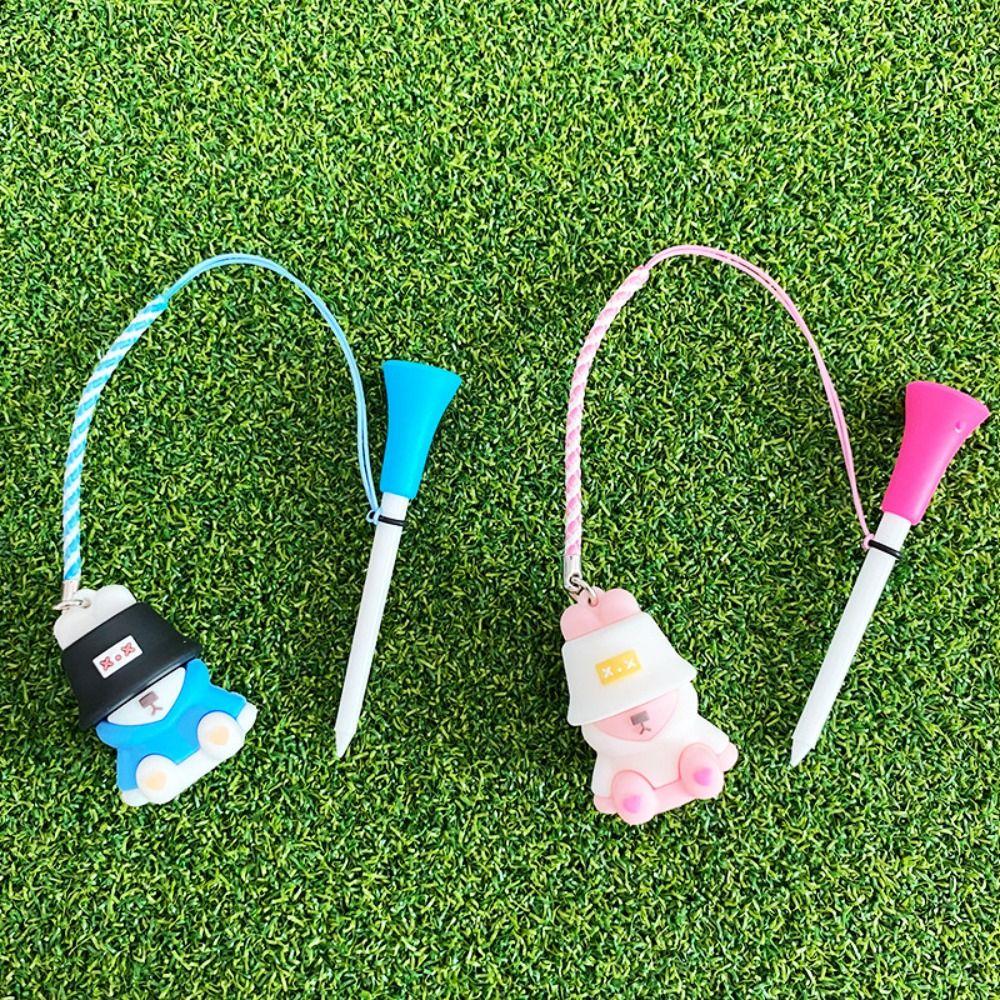 Plastic Cartoon Golf Rubber Tees Replacement Golf Novelty Shape Tees Golf Accessories