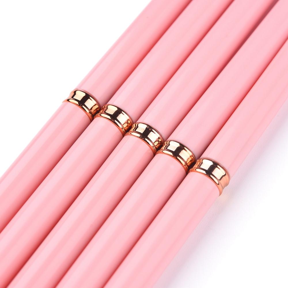 5Pcs Nail Art Brushes Set Elongated Lines Striping Drawing Pen French Stripe Nail Art Liner Brush Set Professional Manicure Tool