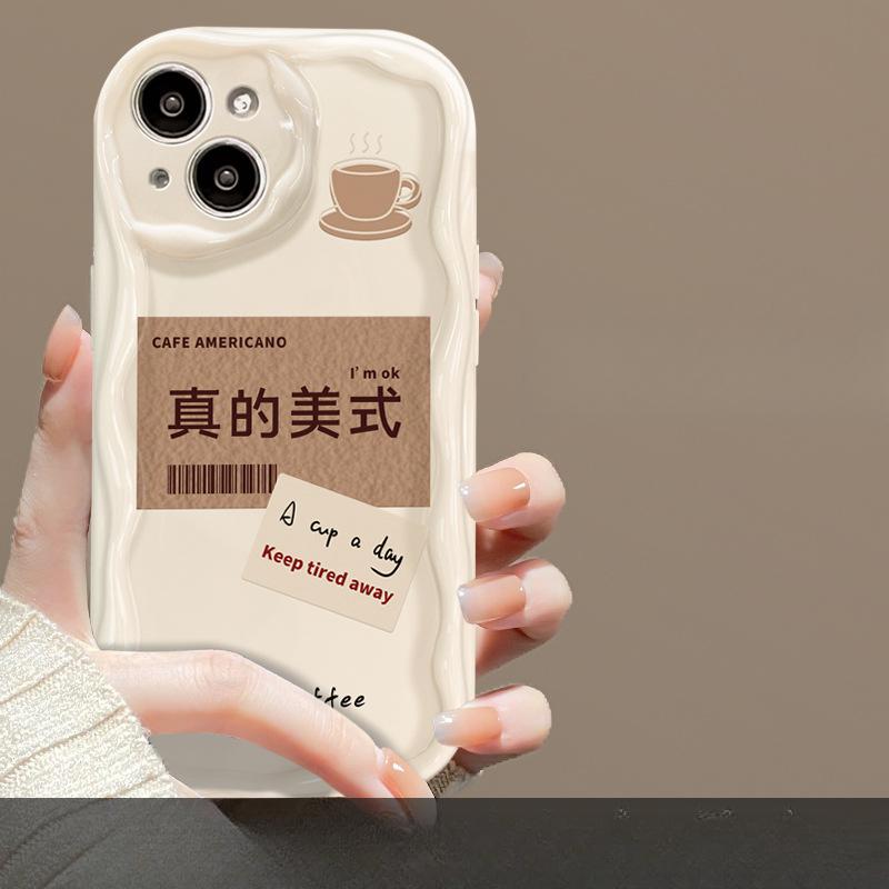 Gourmet Coffee Pendant Suitable for Apple 16PRO Mobile Phone Case 15PLUS Creative All-inclusive 14 Soft Silicone 7/8 Anti-fall