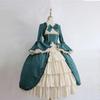 Women Vintage Palace Lolita Dress Sweet Princess Square Collar Lace Bowknot High Waist Long Victorian Gothic Dress Girl