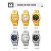 Skmei New Design Quartz Wristwatches Men Golden Stainless Steel Watch Date Functions Luxury Clock Man