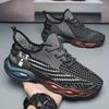 Мужские спортивные кроссовки для бега Модные черные повседневные кроссовки Летние уличные Комфортные Дышащая сетка Легкие Амортизирующие Кроссовки Мужские