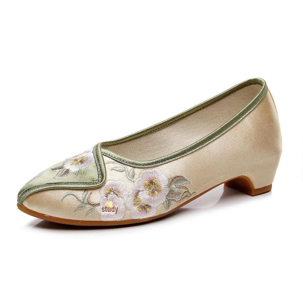 [Flower Art] Женские туфли-чонсам весна/лето 2024 года — элегантные, удобные, в национальном стиле