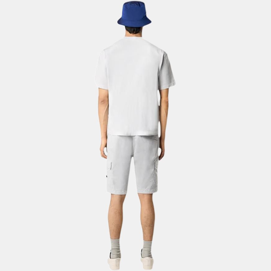 STONE ISLAND Мужская футболка с коротким рукавом и круглым вырезом с нашивкой Белый K1S152100034S0115-V0041