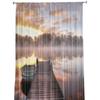 Lake Scenery Window Treatment Tulle Modern Sheer Curtains for Kitchen Living Room the Bedroom Curtains Decoration