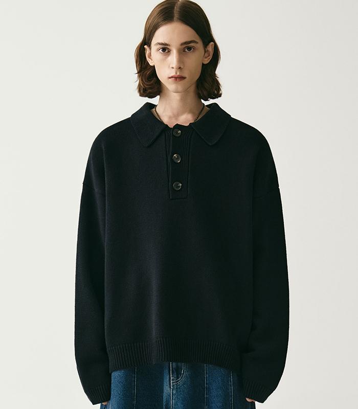 AVANDRESS Kamen Collar Knit Brown